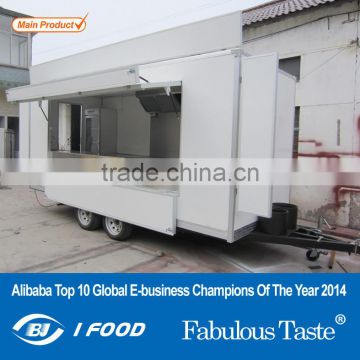2015 HOT SALES BEST QUALITY manufacturering food caravan food caravan with video food caravan on street running