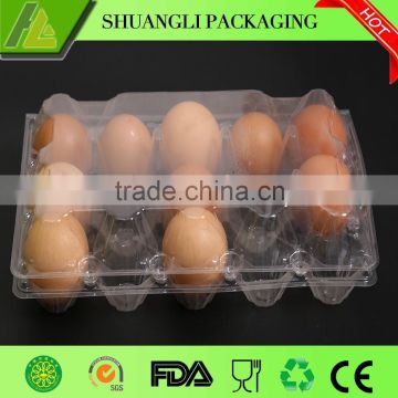 2016 Clear 15pcs Chicken Egg Tray plastic for egg packaging