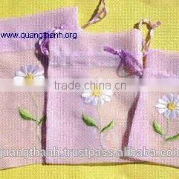 Vietnam hand embroidery lavender Bag