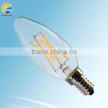 E14 full glass candle filament led light 220VAC 4w 2w CE approval