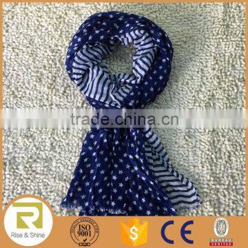 Wholesale 100% Polyester Print fringed shawl scarf                        
                                                Quality Choice