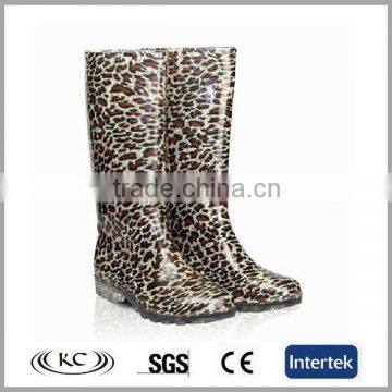 wholesale stylish leopard pvc women size boots