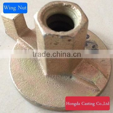Ductile Iron Galvanized dia70mm Formwork Wing Nut With Stiffeners