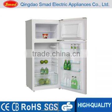 top freezer 210L double door stainless steel compressor refrigerator with lock