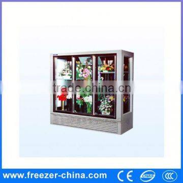 luxury glass door hotel use flower fresh display cabinet