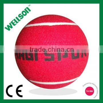 Softly bouncy rubber bladder tennis ball