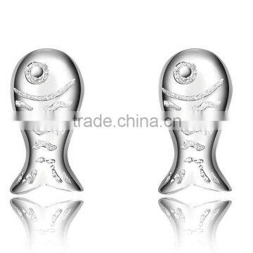 Online checkout wholesale 925 sterling silver earring models fish shaped