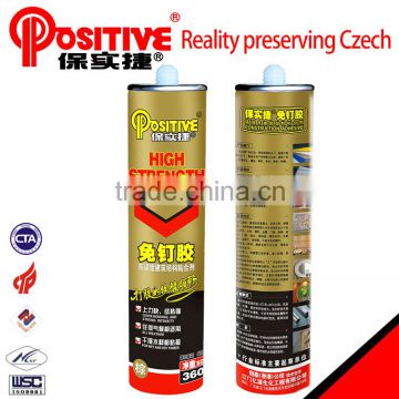 White color construction adhesive water based liquid nail