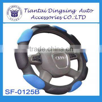 China Promotional gift with PU leather suede material fashion car steering wheel covers for winter