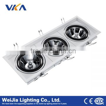 recessed0.5mm cold rolled sheet ceiling 3*15w/3*12w /ar111 dimmable led lamp