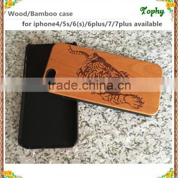 Custom design logo and style wooden cell phone case for iPhone 6 7