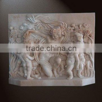 stone wall relief sculpture