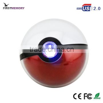 Packing box Mobile game Cosplay Pokemon Go Poke ball2 12000mAh LED Quick Charge Power Bank