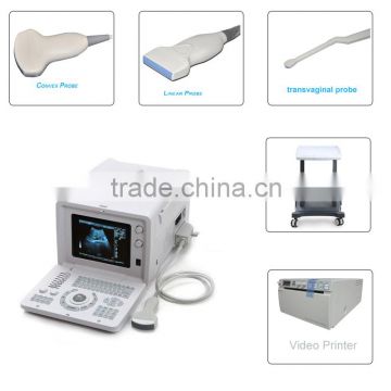 CE approved Portable B-Mode USB Ultrasonic/ Ultrasound Scanner with 3.5Mhz multi-frequency convex probe RUS-6000D