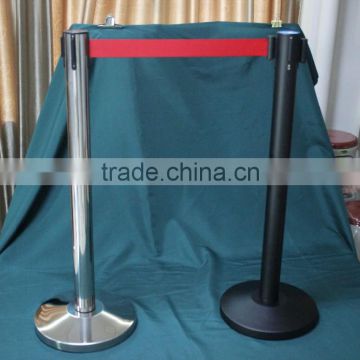 Crowd control stanchions and retractable belt posts and belt barrier