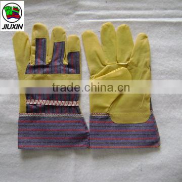 Yellow PVC impregnated glove