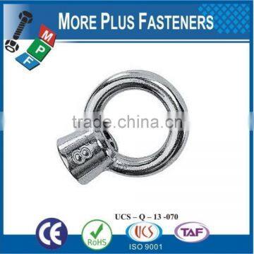 Made in Taiwan A2 Stainless Steel Zinc Coated Zinc Plated Lifting Eye Nut