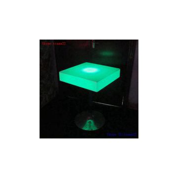 led square glowing liquid bar table