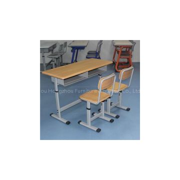 Mold Plate Double Height Adjustable School Desk