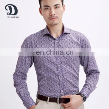 Lavender men linen long sleeve shirt