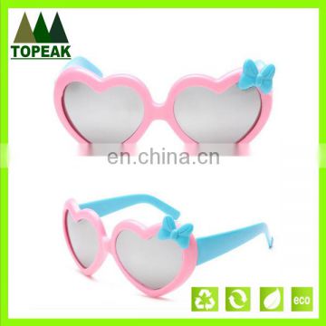 Fashion heart shaped frame kid sunglasses cheap plastic children sunglasses