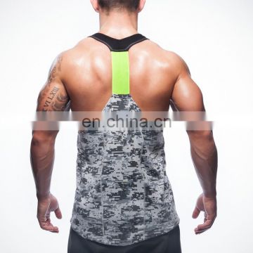 mens bodybuilding stringer slim fit camouflage tank top