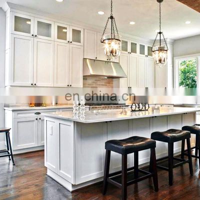 American Classic Luxury Design Modular Kitchen Cabinet Custom Solid Wood White Shaker Style Kitchen Cabinets