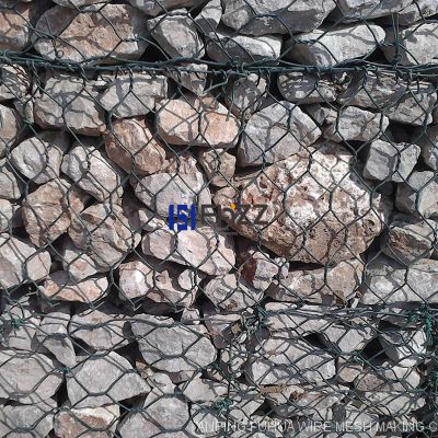 PVC Coated Galvanized Double Twisted Hexagonal Steel Wire Mesh Gabion Baskets for Civil Engineering
