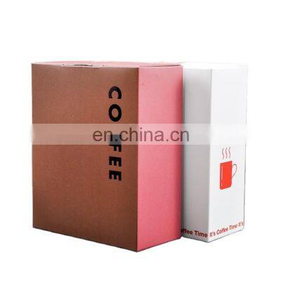 China Supplier Hot sale Coffee Box Custom Design Logo Cardboard Coffee  Paper Printed Packaging Cardboard  Box Packing