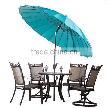 Round Parasol Patio Umbrella with Push Button Tilt