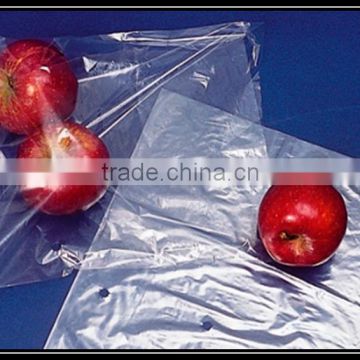 Hight quality best price strong Clear PE flat plastic bags with air hole packaging for fresh fruit