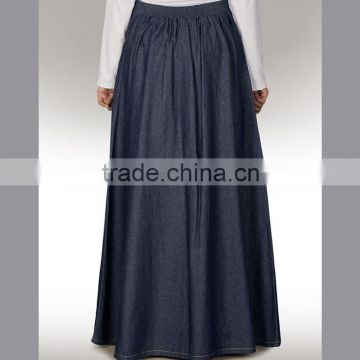 wholesale jean fashion Islamic Maxi skirt,girls Musilim Clothes, jean ladies islamic long skirt suit, fashional Islamic Attire