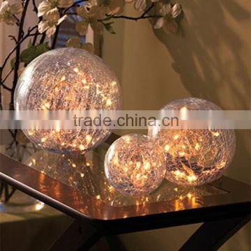 Lighted crackle mercury glass balls for both holidays and everyday decoration