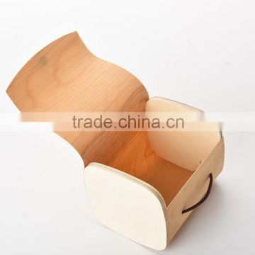 Round Soft Bark Wooden Boxes Accepted OEM