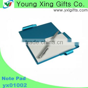 Pocket aluminum small notebook with pen
