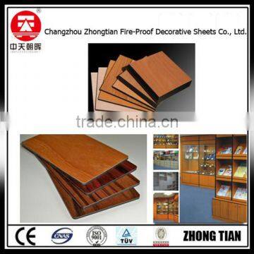 Bookstore shelves hpl natural compact laminate board fireproof board