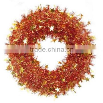 new, hot design Christmas tinsel garland, Tinsel wreath, tinsel Hanger