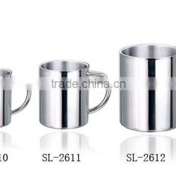 Metal mug plastic free coffee cups with handle wholesale