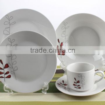 20pcs ceramic dinner set with red flower design,tableware,dinnerware
