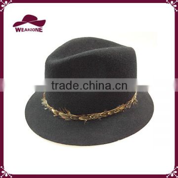 Custom Feather Trim 100% Wool Hats