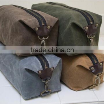 High quality and personalized large size mens waxed canvas dopp kit                        
                                                                                Supplier's Choice