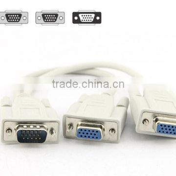 DVI Male Dual VGA Female Monitor Video Splitter Adapter Cable