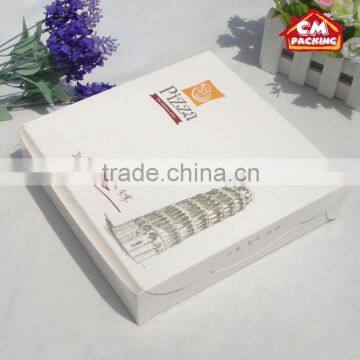 High Quality Propaganda White Carton Two Sides Printed Logo Pizza Box