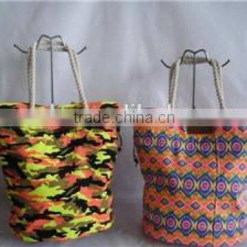 Colorful tote paper straw basket