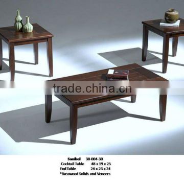 Basswood Coffee Table & Corner Table