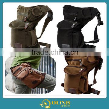 Men Outdoor Canvas Drop Waist Leg Bags;Pack Running Belt;Bicycle and Motorcycle Bags