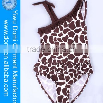 2014 kids girls swimwear/one piece leopard print children swimsuit with ruffle/sexy kids bikini girls bikini