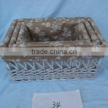 sell white square willow basket