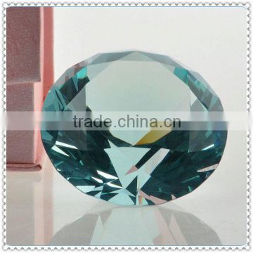 Blue Crystal Fake Diamond Paperweight For Wedding Decoration