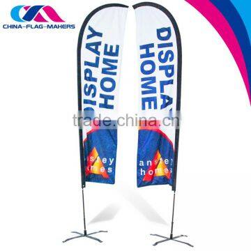 custom made bow polyester advertise beach banner flag